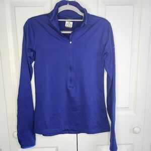 Nike DriFit Longsleeve Half Zip Teel, Blue, Size M